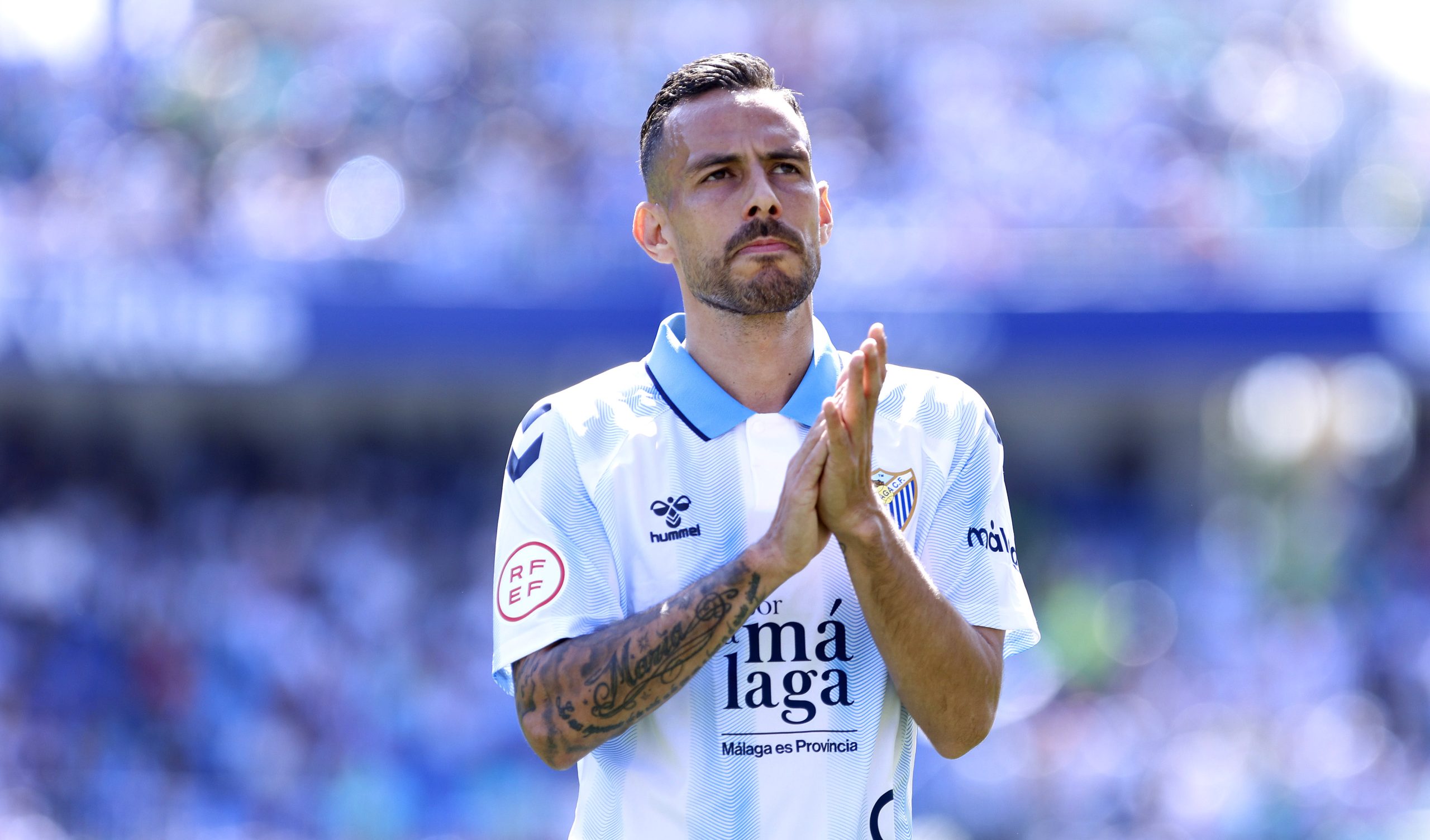 Manu Molina durante un partido con el Málaga / Málaga C.F.